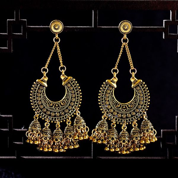 women's vintage ethnic gypsy water drop gold earrings boho jewelry retro bell tassel hollow ladies jhumka earrings, Silver
women's vintage ethnic gypsy water drop gold earrings boho jewelry retro bell tassel hollow ladies jhumka earrings, Silver