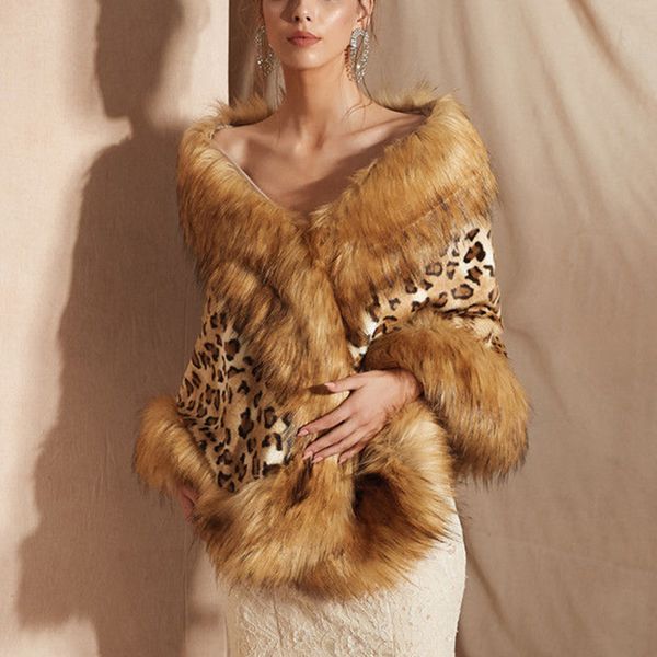 women's fur & faux 2021 coat women winter fashion casual leopard print long sleeves warm shawl cloak female jacket, Black
women's fur & faux 2021 coat women winter fashion casual leopard print long sleeves warm shawl cloak female jacket, Black