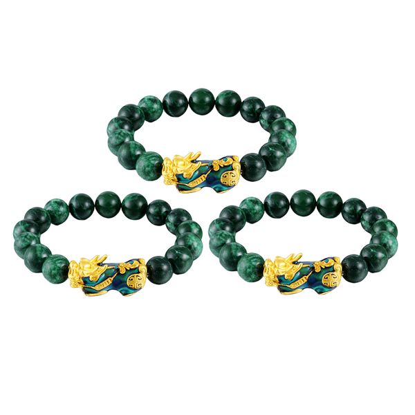 3x feng shui mantra obsidian bead pixiu charms bracelet good luck jewelry, Golden;silver
3x feng shui mantra obsidian bead pixiu charms bracelet good luck jewelry, Golden;silver