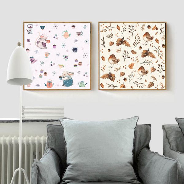 nordic style kids decor posters cartoon animals rabbit birds canvas painting vintage art wall picture kitchen cooking decoration 
nordic style kids decor posters cartoon animals rabbit birds canvas painting vintage art wall picture kitchen cooking decoration
