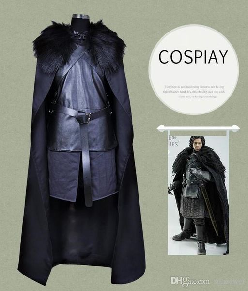 game of thrones nights watch jon snow cosplay costume outfit suit dress, Black;red
game of thrones nights watch jon snow cosplay costume outfit suit dress, Black;red