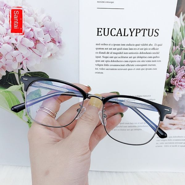 2020 new eyebrow frame anti-blue-ray tr90 ultra-light frame men's glasses glasses ins transparent plain fashion match 1518, Silver
2020 new eyebrow frame anti-blue-ray tr90 ultra-light frame men's glasses glasses ins transparent plain fashion match 1518, Silver