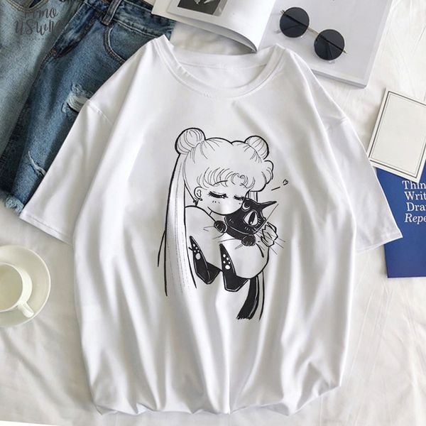 sailor moon cat t shirt women 2020 summer kawaii v neck style clothes harajuku tshirt ulzzang casual short sleeve tee femme, White
sailor moon cat t shirt women 2020 summer kawaii v neck style clothes harajuku tshirt ulzzang casual short sleeve tee femme, White