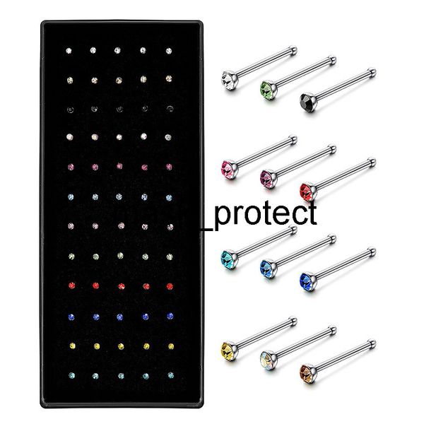 60-piece 1.8mm selling piercing jewelry popular stainless steel diamond-encrusted nail nose ring, Golden;white
60-piece 1.8mm selling piercing jewelry popular stainless steel diamond-encrusted nail nose ring, Golden;white