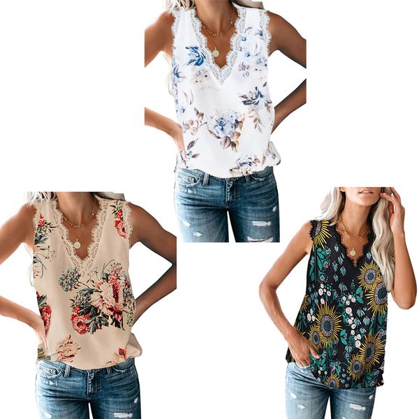 women's tanks & camis summer print loose lace v-neck women tank casual beach sleeveless vest ladies top, White
women's tanks & camis summer print loose lace v-neck women tank casual beach sleeveless vest ladies top, White