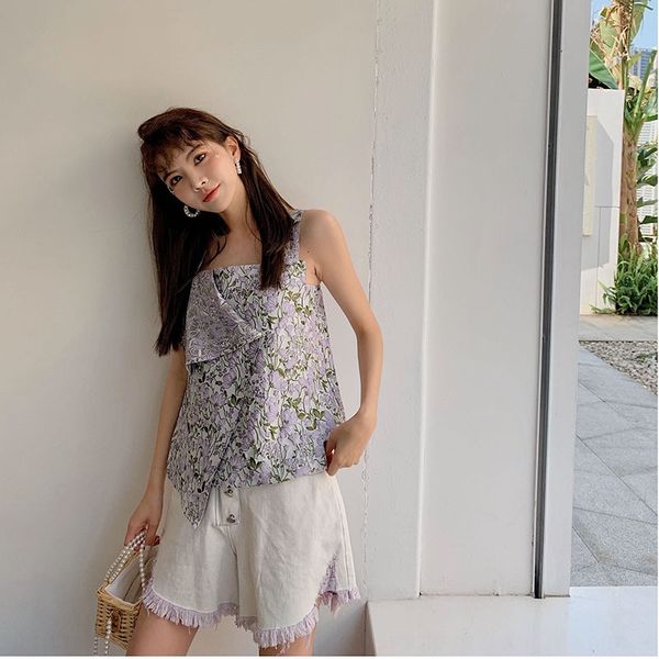 301 women's irregular jacquard short women's new sleeveless purple suspender suspender skirt sling sling skirt loose vest, Camo
301 women's irregular jacquard short women's new sleeveless purple suspender suspender skirt sling sling skirt loose vest, Camo
