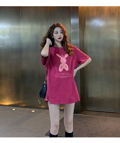 20s fashion women designer t shirts with rabbit printed casual summer long style t shirt womens loose tees 2 colors size -2xl, White
20s fashion women designer t shirts with rabbit printed casual summer long style t shirt womens loose tees 2 colors size -2xl, White