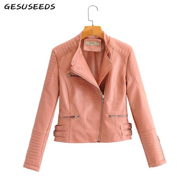 women's leather & faux 2021 black pu jackets women pink coat slim zipper motorcycle jacket stand collar streetwear
women's leather & faux 2021 black pu jackets women pink coat slim zipper motorcycle jacket stand collar streetwear