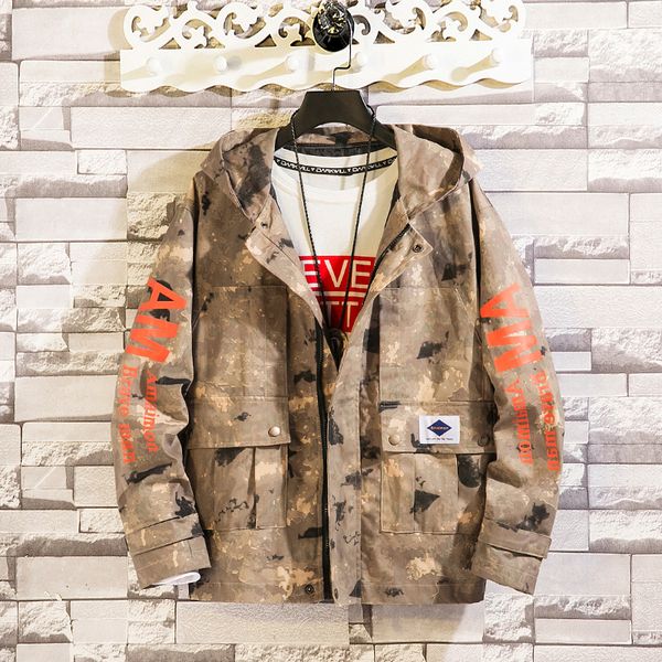 men's jackets mens camouflage coats spring japanese style hooded jacket for men fashion tooling male 2021, Black;brown
men's jackets mens camouflage coats spring japanese style hooded jacket for men fashion tooling male 2021, Black;brown