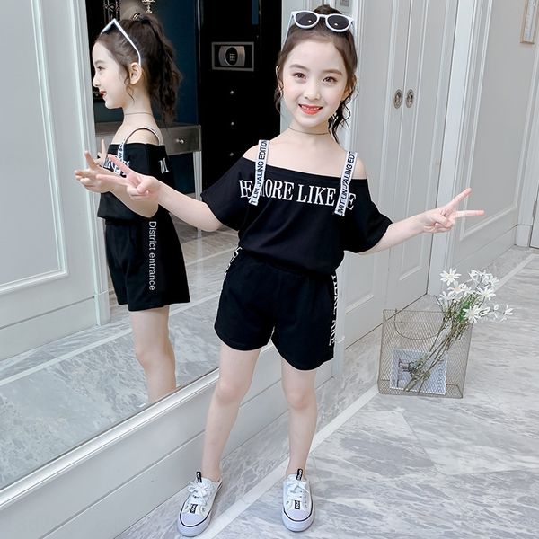 nepzj girls' suit summer 2020 new western style girls' t-shirt t-shirt and shorts korean style medium and large children's sh
nepzj girls' suit summer 2020 new western style girls' t-shirt t-shirt and shorts korean style medium and large children's sh