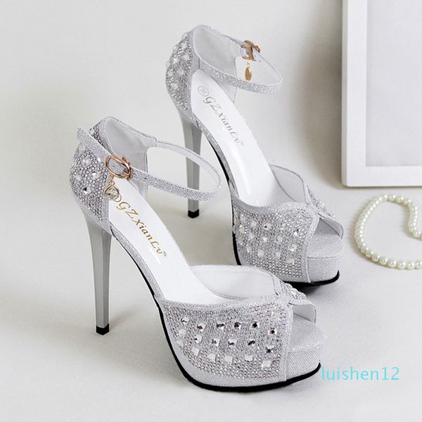 12cm glitter crystal rhinestone silver ankle strap high heels platform pumps bride bridesmaid wedding shoes size 34 to 39 l12, Black
12cm glitter crystal rhinestone silver ankle strap high heels platform pumps bride bridesmaid wedding shoes size 34 to 39 l12, Black