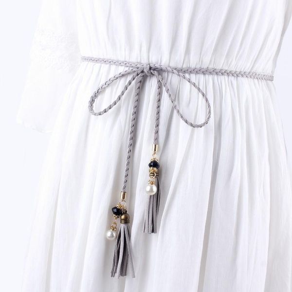woven knitted waistband belts for women fine decorative dress tassels waist chain rhinestone retro leather rope straps, Black;brown
woven knitted waistband belts for women fine decorative dress tassels waist chain rhinestone retro leather rope straps, Black;brown