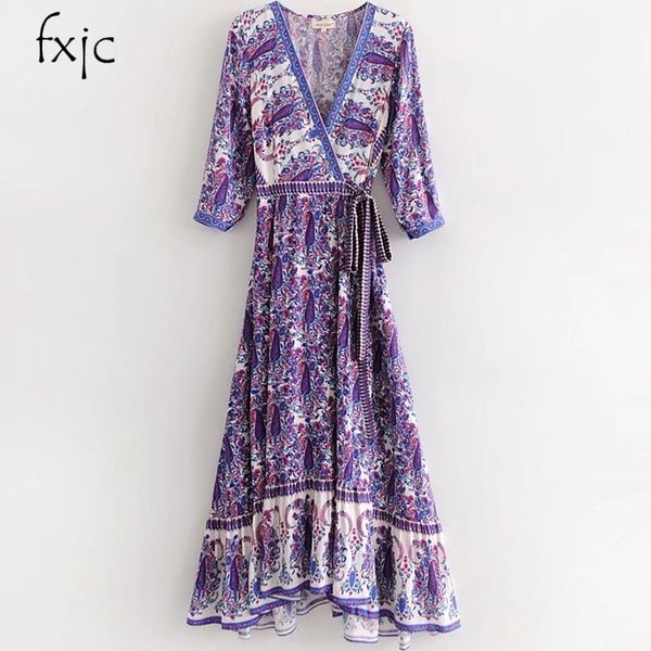 casual dresses bohemian printed v-neck tie wrapped chest waist women dress 2021 summer, Black;gray
casual dresses bohemian printed v-neck tie wrapped chest waist women dress 2021 summer, Black;gray