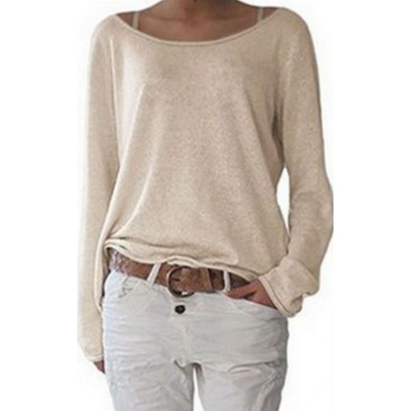 2020 summer fashion long sleeve t-shirt for women, loose blouse for women, plain color for casual t-shirt, White
2020 summer fashion long sleeve t-shirt for women, loose blouse for women, plain color for casual t-shirt, White
