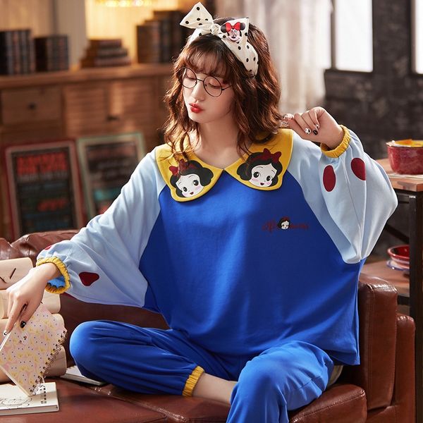 2020 doll pajamas new autumn pajamas female cartoon doll collar long sleeve suit cute casual large size plus fertilizer, Blue;red
2020 doll pajamas new autumn pajamas female cartoon doll collar long sleeve suit cute casual large size plus fertilizer, Blue;red