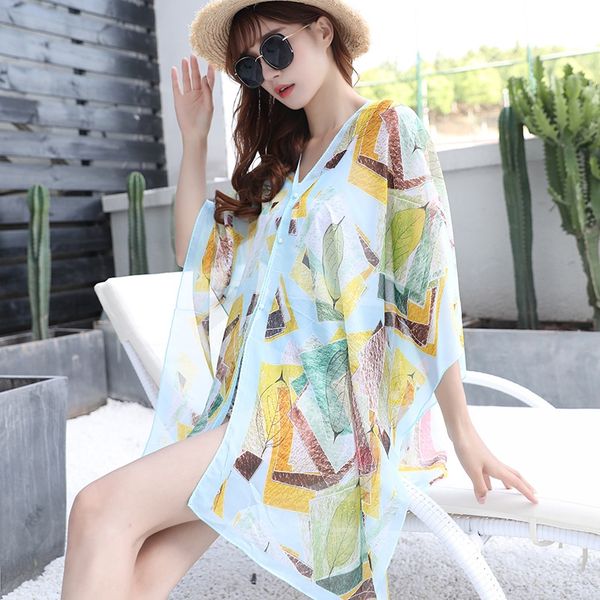 sunshade beach pearl buckle pearl buckle scarf geometric long sleeve scarf new chiffon sunscreen shawl, Blue;gray
sunshade beach pearl buckle pearl buckle scarf geometric long sleeve scarf new chiffon sunscreen shawl, Blue;gray