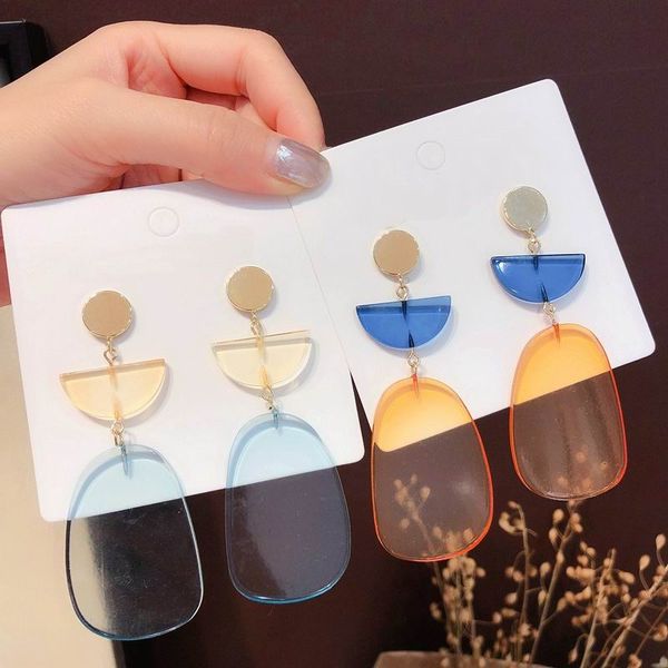 korean transparent acrylic big geometric drop earrings for women 2020 summer new jewelry, Silver
korean transparent acrylic big geometric drop earrings for women 2020 summer new jewelry, Silver