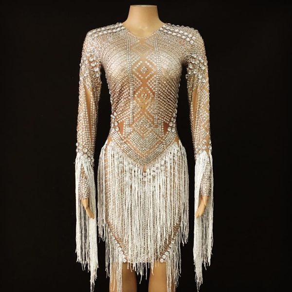 sparkly silver stones white tassel strech dress women's birthday prom celebrate outfit bar evening women dancer fringes dress, Black;red
sparkly silver stones white tassel strech dress women's birthday prom celebrate outfit bar evening women dancer fringes dress, Black;red