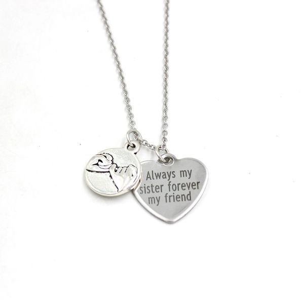 new arrival stainless steel necklace friends charm necklace always my sister forever my friend necklace friend gifts, Silver
new arrival stainless steel necklace friends charm necklace always my sister forever my friend necklace friend gifts, Silver