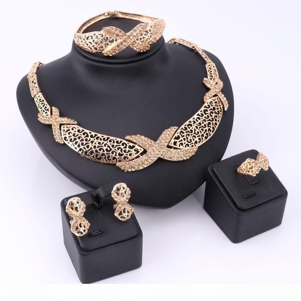new hollow luxury jewelry sets for women zinc alloy necklaces lady bracelets rings stud earrings gold plated vintage accessories, Slivery;golden
new hollow luxury jewelry sets for women zinc alloy necklaces lady bracelets rings stud earrings gold plated vintage accessories, Slivery;golden