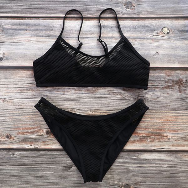 mesh bikini 2020 black white hollow out swimsuit thong high cut push up swimwear women bathing suit bandeau biquini, White;black
mesh bikini 2020 black white hollow out swimsuit thong high cut push up swimwear women bathing suit bandeau biquini, White;black