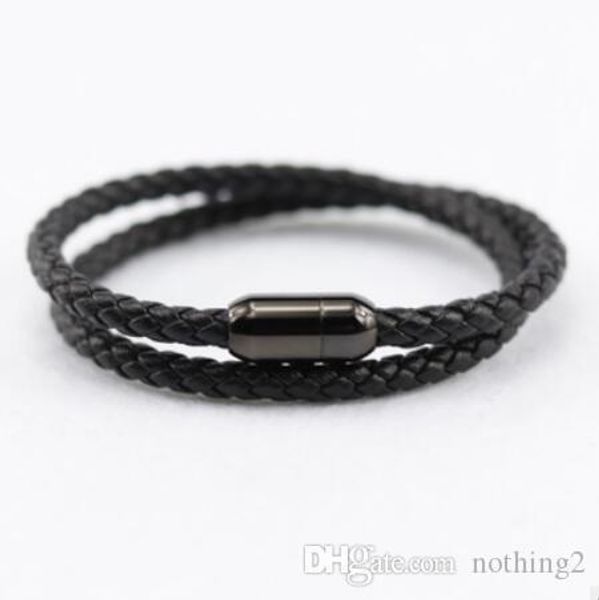 designer jewelry bracelets for men stainless steel double -deck leather black magnetic snap bangle fashion of shipping
designer jewelry bracelets for men stainless steel double -deck leather black magnetic snap bangle fashion of shipping