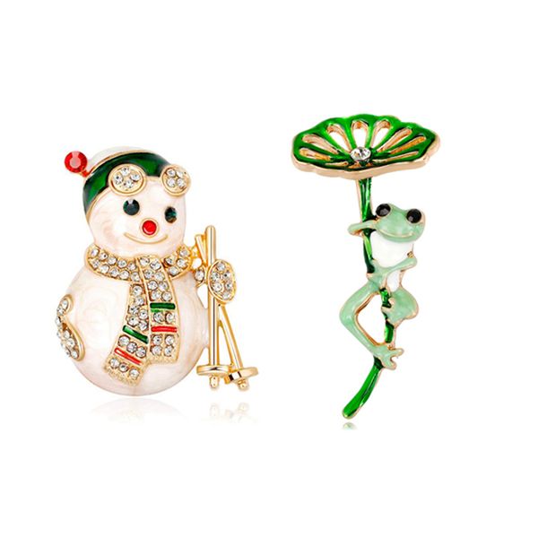 alloy brooch for series christmas shape snowman buttonhole & green lotus leaf frog shape brooch gold color women girls, Gray
alloy brooch for series christmas shape snowman buttonhole & green lotus leaf frog shape brooch gold color women girls, Gray