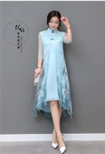 2020 suit -dress printing chiffon dress long fund leisure time cheongsam false two paper skirt, Black;gray
2020 suit -dress printing chiffon dress long fund leisure time cheongsam false two paper skirt, Black;gray