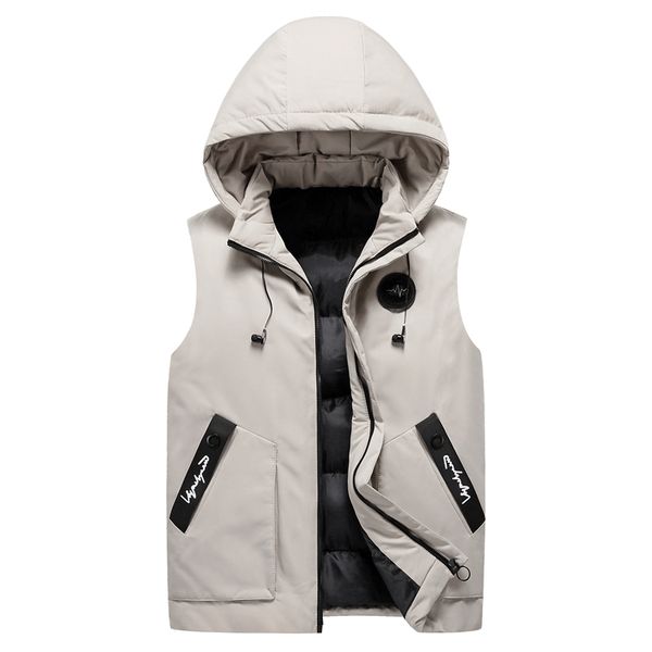 men's vests 2021 men casual winter vest warm sleeveless jacket hooded fashion overcoat autumn waistcoat hat detachable m-5xl 210, Black;white
men's vests 2021 men casual winter vest warm sleeveless jacket hooded fashion overcoat autumn waistcoat hat detachable m-5xl 210, Black;white