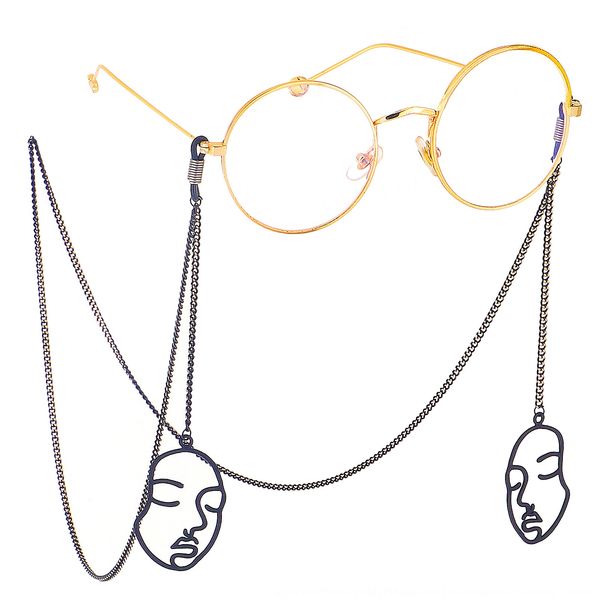 rope hanging neck fashion simple sun black mask pendant sunglasses with copper chain glasses chain, Blue
rope hanging neck fashion simple sun black mask pendant sunglasses with copper chain glasses chain, Blue
