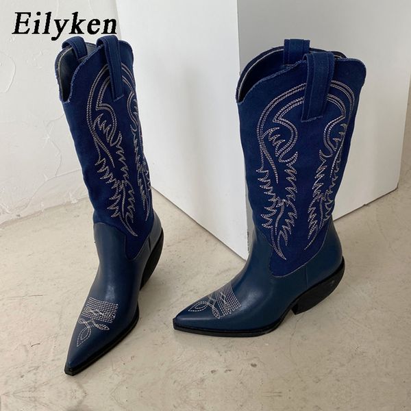 eilyken мода вышитые mid-теленок женщины зимняя обувь сексуальный острым носом копыто heels western cowboy boots клин bootines, Black
eilyken мода вышитые mid-теленок женщины зимняя обувь сексуальный острым носом копыто heels western cowboy boots клин bootines, Black