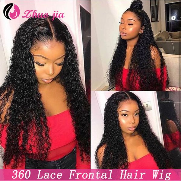 zhuo jia 360 lace frontal wig brazilian curly human hair wig pre plucked with baby hair glueless lace frontal wigs remy hair, Black
zhuo jia 360 lace frontal wig brazilian curly human hair wig pre plucked with baby hair glueless lace frontal wigs remy hair, Black