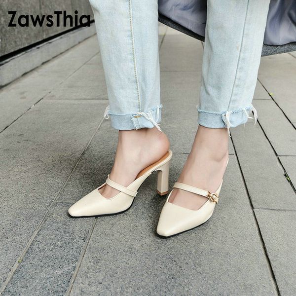 zawsthia 2020 summer pu leather yellow beige ladies thin high heels slides slippers slip on woman mules sandals size 43 44 45 46, Black
zawsthia 2020 summer pu leather yellow beige ladies thin high heels slides slippers slip on woman mules sandals size 43 44 45 46, Black