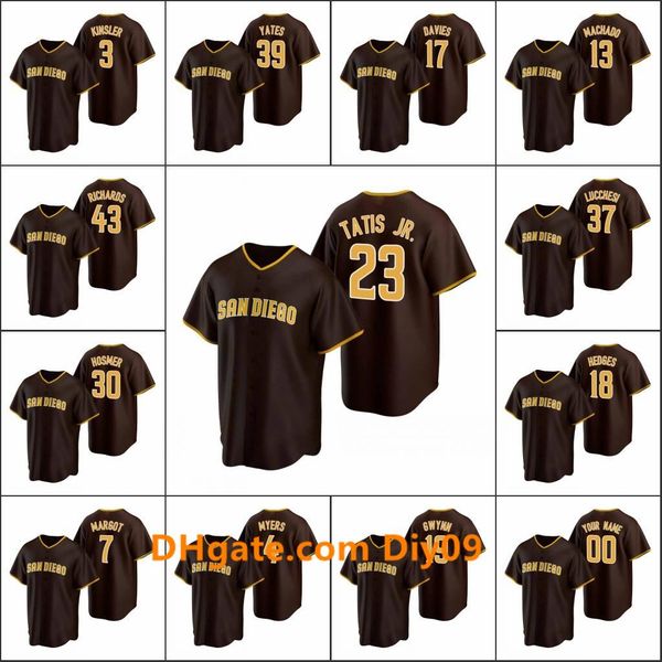 san diego padres #13 manny machado 23 fernando tatis jr. 19 tony gwynn men women youth custom brown 2020 replica road jersey, Black
san diego padres #13 manny machado 23 fernando tatis jr. 19 tony gwynn men women youth custom brown 2020 replica road jersey, Black