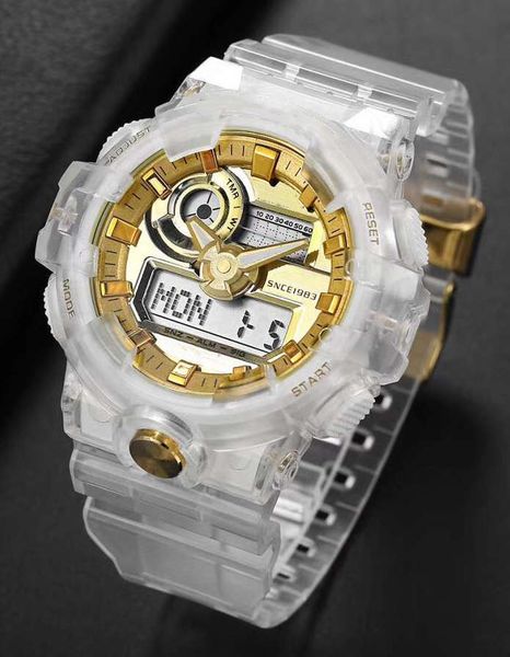 transparent strap shock mens sport watches luxury brand led digital shock montre de luxe military army student clock gifts waterproof, Slivery;brown
transparent strap shock mens sport watches luxury brand led digital shock montre de luxe military army student clock gifts waterproof, Slivery;brown