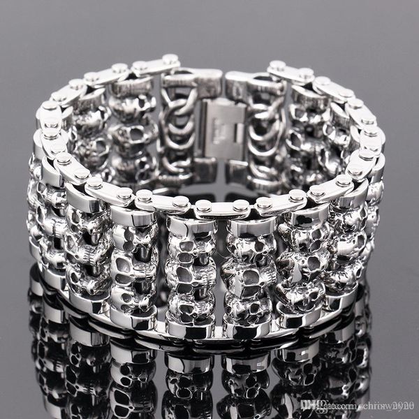 halloween gift the new 316l stainless steel 35mm huge heavy solid silver men's skeleton skull bracelet ghost bangle biker punk jewerly
halloween gift the new 316l stainless steel 35mm huge heavy solid silver men's skeleton skull bracelet ghost bangle biker punk jewerly