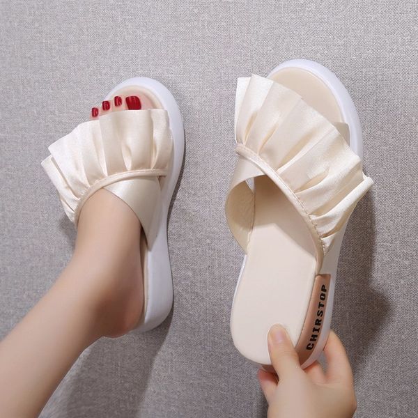 fashionable solid color wild lace slippers flat bottom cross slippers open toe beach shoes ladies comfortable, Black
fashionable solid color wild lace slippers flat bottom cross slippers open toe beach shoes ladies comfortable, Black