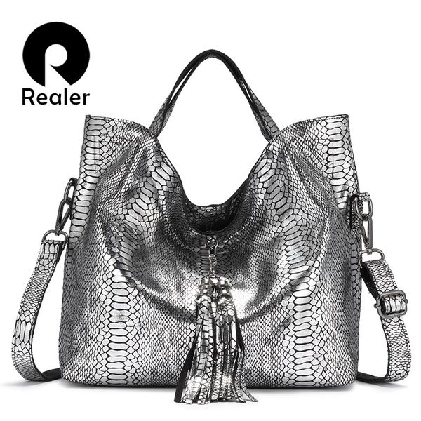 realer genuine leather women handbag large capacity tote bag female designer serpentine prints ladies shoulder bags with tassel
realer genuine leather women handbag large capacity tote bag female designer serpentine prints ladies shoulder bags with tassel