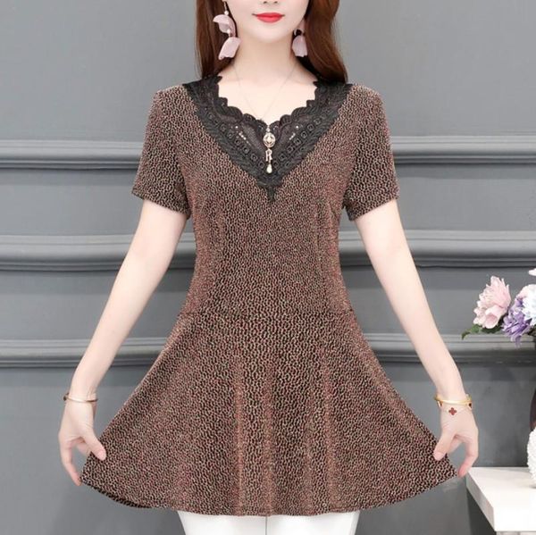 women's blouses & shirts l-5xl elegant ladies lace short sleeve hollow out spring 2021 female slim fit black shirt femme women clothes, White
women's blouses & shirts l-5xl elegant ladies lace short sleeve hollow out spring 2021 female slim fit black shirt femme women clothes, White