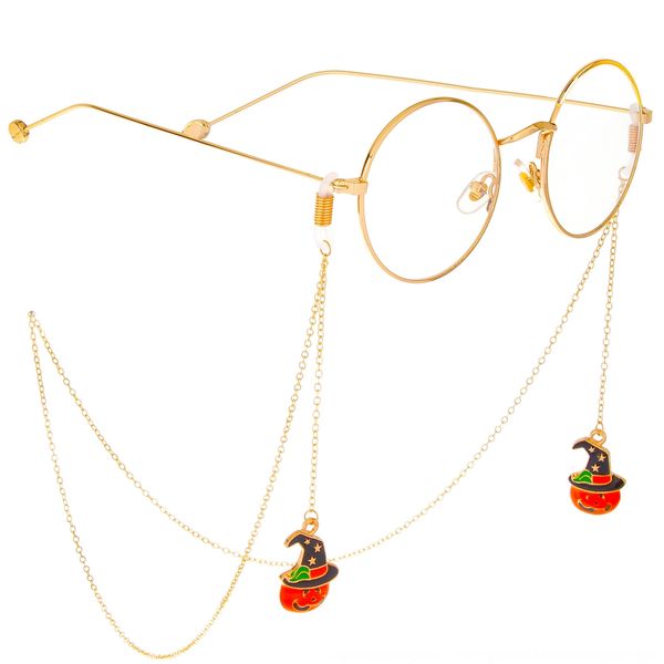 non-slip popular metal pendant glasses rope golden halloween pumpkin hat pendant handmade glasses chain, Blue
non-slip popular metal pendant glasses rope golden halloween pumpkin hat pendant handmade glasses chain, Blue