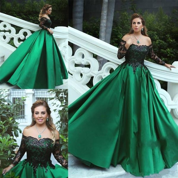 2020 new luxury prom dresses off shoulder with black lace appliques long sleeves plus size formal party dress pageant formal evening gowns, Black;red
2020 new luxury prom dresses off shoulder with black lace appliques long sleeves plus size formal party dress pageant formal evening gowns, Black;red