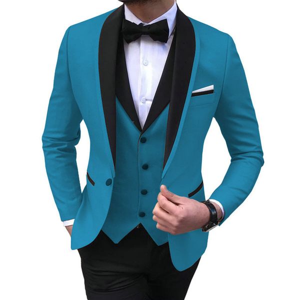 blue mens suits 3 piece black shawl lapel casual tuxedos for wedding groomsmen suits men (blazer+vest+pant)
blue mens suits 3 piece black shawl lapel casual tuxedos for wedding groomsmen suits men (blazer+vest+pant)