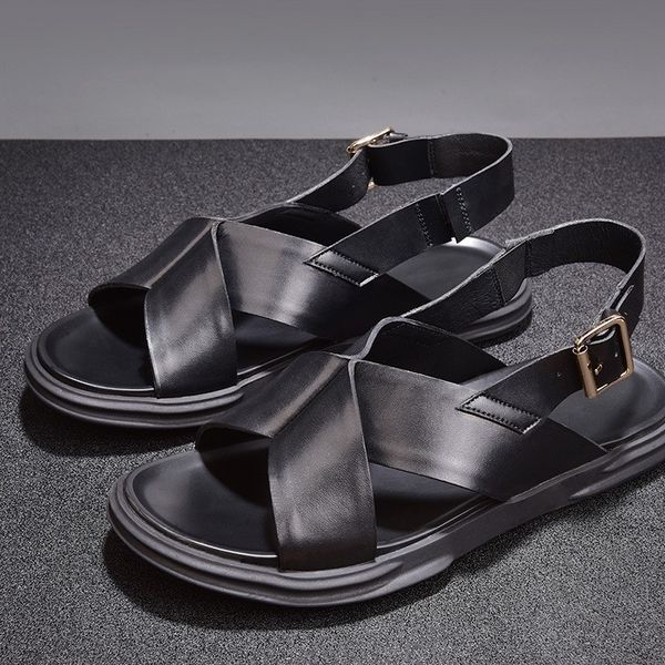 мужская марка летний новый geunine кожа flat open toe дышащий пряжкой ремень отдыха черный мужской cowhide пляж сандалии, Black
мужская марка летний новый geunine кожа flat open toe дышащий пряжкой ремень отдыха черный мужской cowhide пляж сандалии, Black
