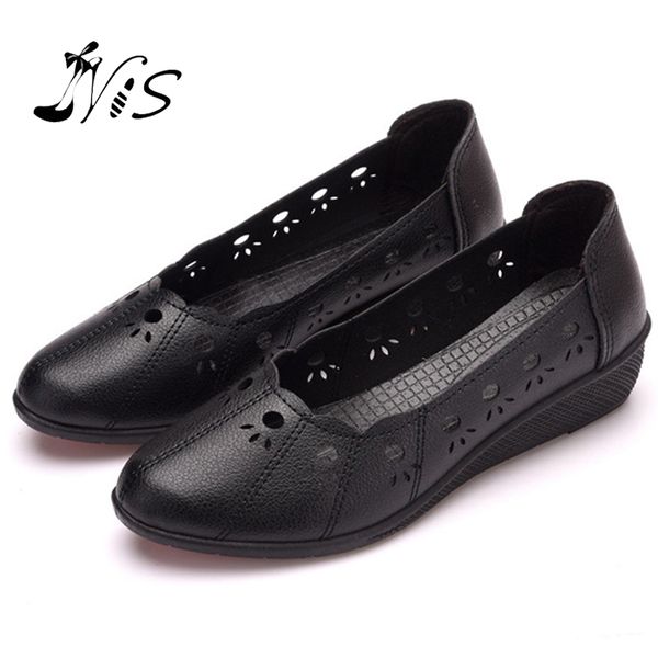 nis women shoes sandals flats hollow out breathable leather slip on loafers outdoor casual vintage style mother flats shoes, Black
nis women shoes sandals flats hollow out breathable leather slip on loafers outdoor casual vintage style mother flats shoes, Black