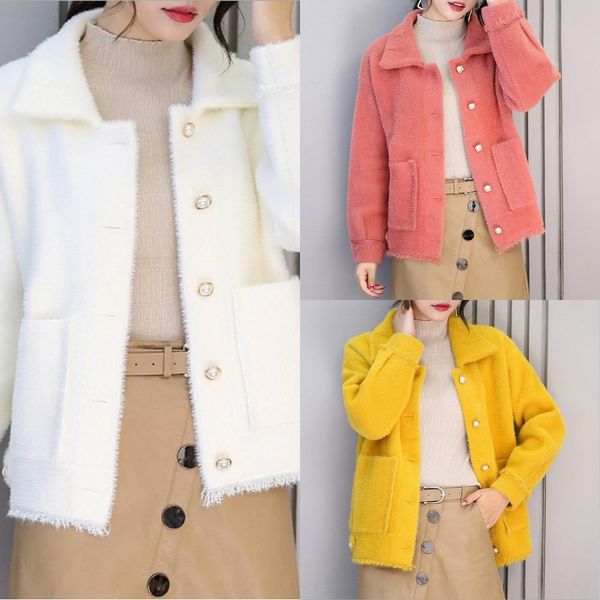 nop3r 2019 new korean style mink-like velvet coat women's autumn and winter thickened loose all-match knitted cardigan short coat sweat, White;black
nop3r 2019 new korean style mink-like velvet coat women's autumn and winter thickened loose all-match knitted cardigan short coat sweat, White;black