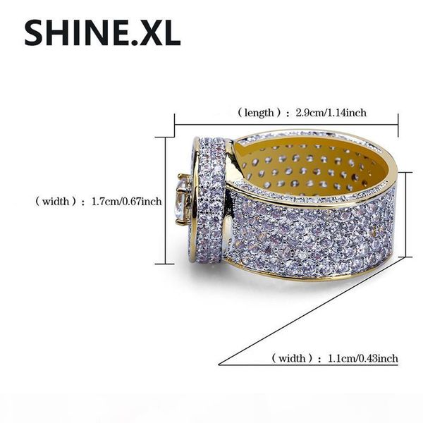 hip hop rock 18k real gold plated all micro pave zircon 11mm width ring bling bling for male jewelry, Silver
hip hop rock 18k real gold plated all micro pave zircon 11mm width ring bling bling for male jewelry, Silver