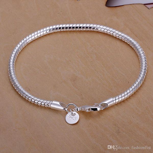 charm 925 silver fashion square noble 3mm snake chain bracelet jewelry factory price, Black
charm 925 silver fashion square noble 3mm snake chain bracelet jewelry factory price, Black