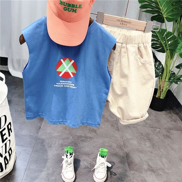 vest t-shirt 2020 foreign style korean style summer clothing children's boys' sleeveless trendy children's wear h13532, Blue
vest t-shirt 2020 foreign style korean style summer clothing children's boys' sleeveless trendy children's wear h13532, Blue