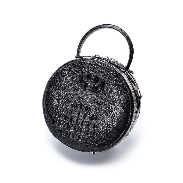 100% authentic thai crocodile leather bag fashion retro small round bag double zipper handbag single shoulder
100% authentic thai crocodile leather bag fashion retro small round bag double zipper handbag single shoulder