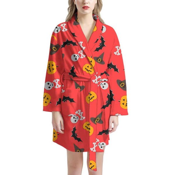 women's sleepwear cartoon lovely pumpkin print 2021 thicken nightgowns winter bathrobe women pajamas bath flannel warm robe womens robe, Black;red
women's sleepwear cartoon lovely pumpkin print 2021 thicken nightgowns winter bathrobe women pajamas bath flannel warm robe womens robe, Black;red
